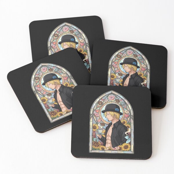 Item preview, Sanji Vinsmoke One Piece Cafe Sunflower Stained Glass designed and sold by mildaclairmo.