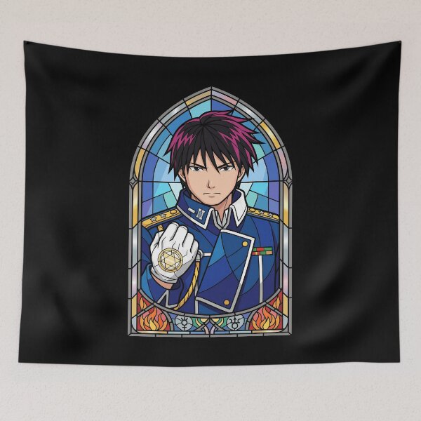 Item preview, Roy Mustang Fullmetal Alchemist Military Stained Glass Focused Portrait designed and sold by mildaclairmo.