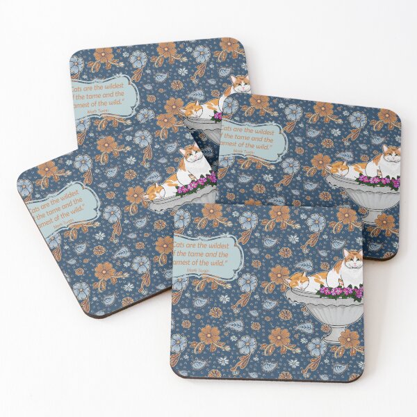 Item preview, Cute Orange Cat Notebook with Vintage Floral Pattern designed and sold by YourSweetJourney.