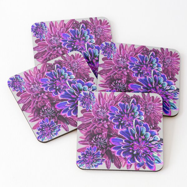 Item preview, Neon Pink Chrysanthemums 2 designed and sold by nastiaart.