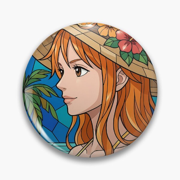 Item preview, Nami One Piece Tropical Stained Glass Summer Portrait designed and sold by mildaclairmo.