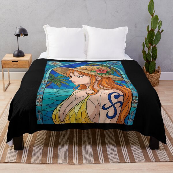 Item preview, Nami One Piece Tropical Stained Glass Summer Portrait designed and sold by mildaclairmo.