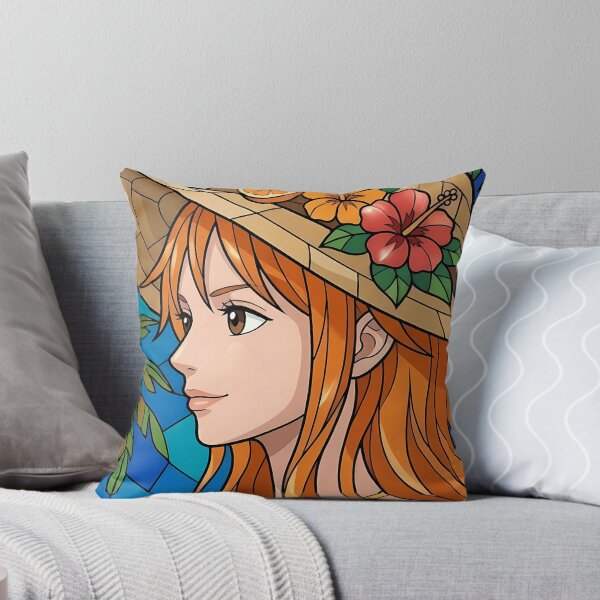 Item preview, Nami One Piece Tropical Stained Glass Summer Portrait designed and sold by mildaclairmo.