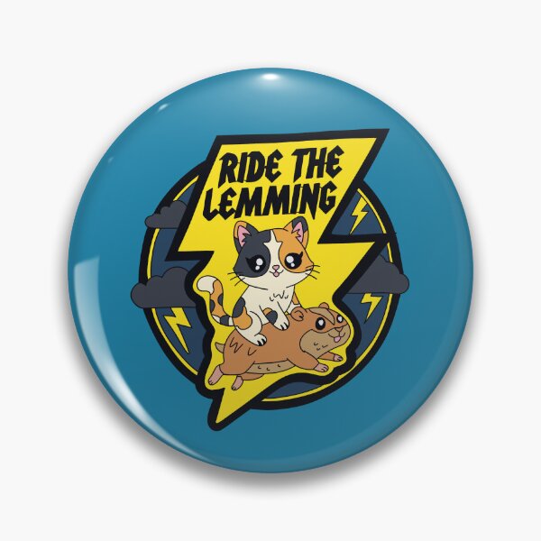 Item preview, Ride The Lemming Calico Kitty Cat Biker Patch designed and sold by Alec Buchan.
