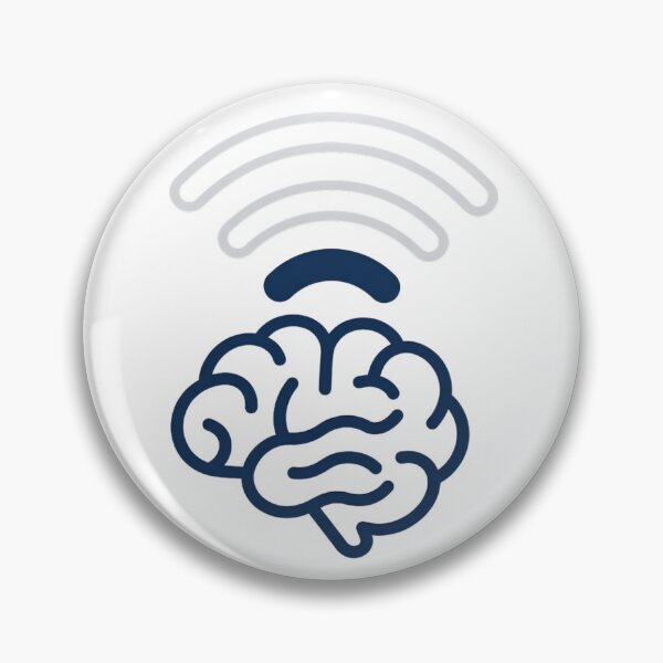 Item preview, Brain Wifi Signal - Smart Thinking Icon designed and sold by Velustro Shop.