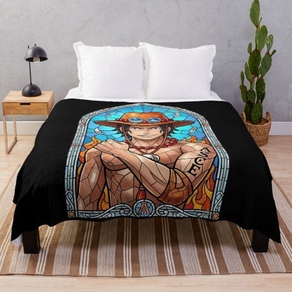 Item preview, Portgas D Ace One Piece Blue Flame Stained Glass designed and sold by mildaclairmo.