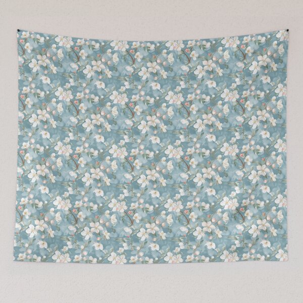 Item preview, Serene Blue Watercolor Vintage Blossom Botanical designed and sold by arteresting-art.