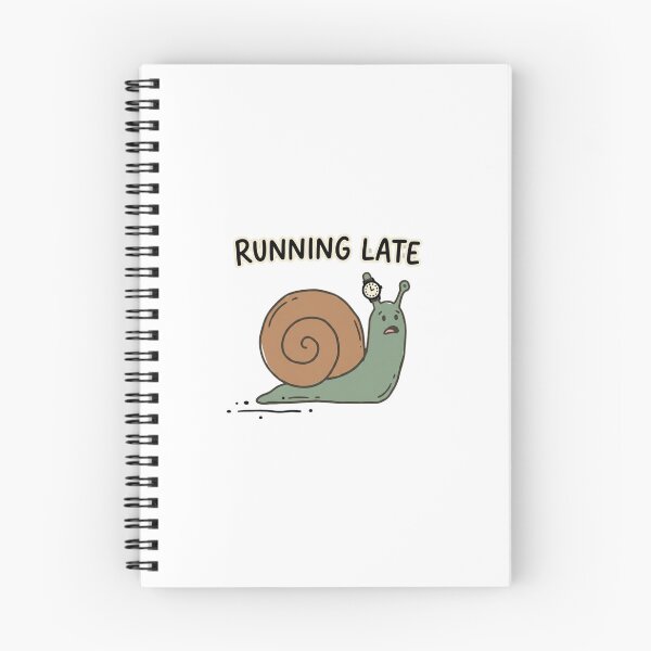 Item preview, Running Late Funny Slow Snail designed and sold by GoofyShopp.