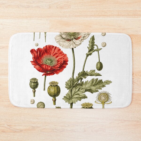 Item preview, Red Poppy Botanical Papaver somniferum Red Poppy Plant designed and sold by Evanka.