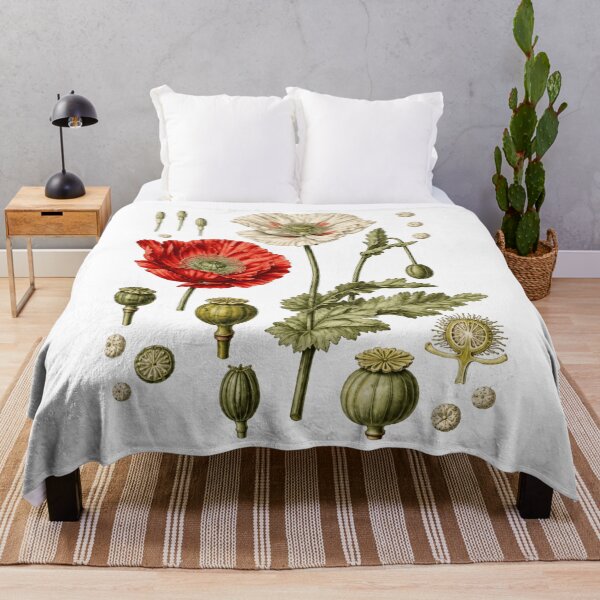 Item preview, Red Poppy Botanical Papaver somniferum Red Poppy Plant designed and sold by Evanka.