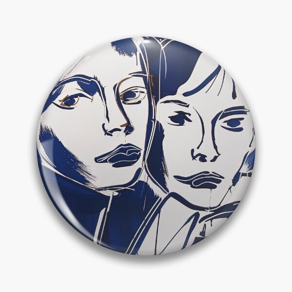Item preview, Cousins - Blue Abstract Art designed and sold by shadow-bloom.