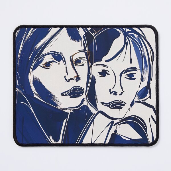Item preview, Cousins - Blue Abstract Art designed and sold by shadow-bloom.