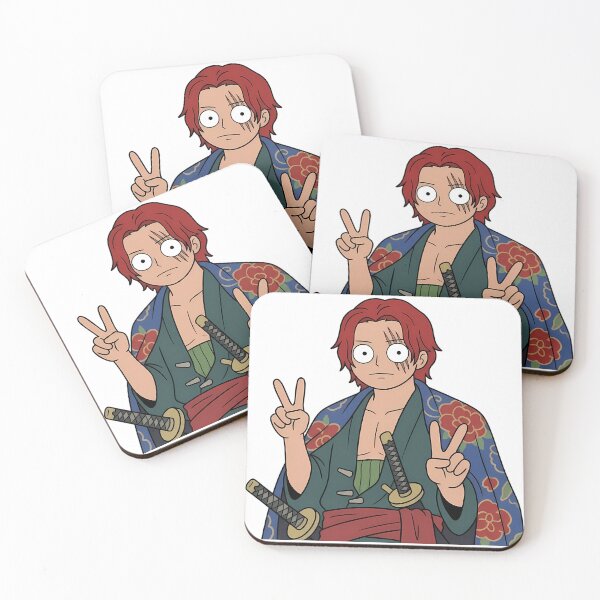 Item preview, Shanks One Piece Funny Floral Kimono Peace Sign Chibi designed and sold by earlobejerk.