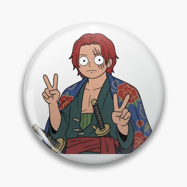 Item preview, Shanks One Piece Funny Floral Kimono Peace Sign Chibi designed and sold by earlobejerk.
