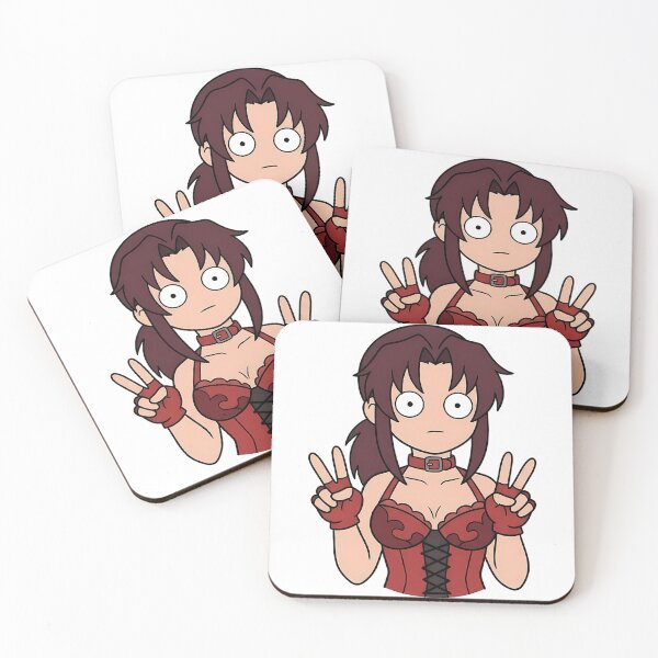 Item preview, Revy Black Lagoon Red Corset Double Peace Pose designed and sold by earlobejerk.