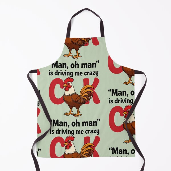 Item preview, Man, Oh Man | Clever Wordplay Chicken | Farm Humour Tee designed and sold by ekemarket.
