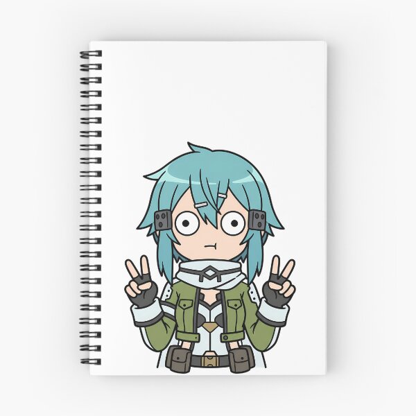 Item preview, Sinon Sword Art Online Chibi Green Outfit Peace Pose designed and sold by earlobejerk.