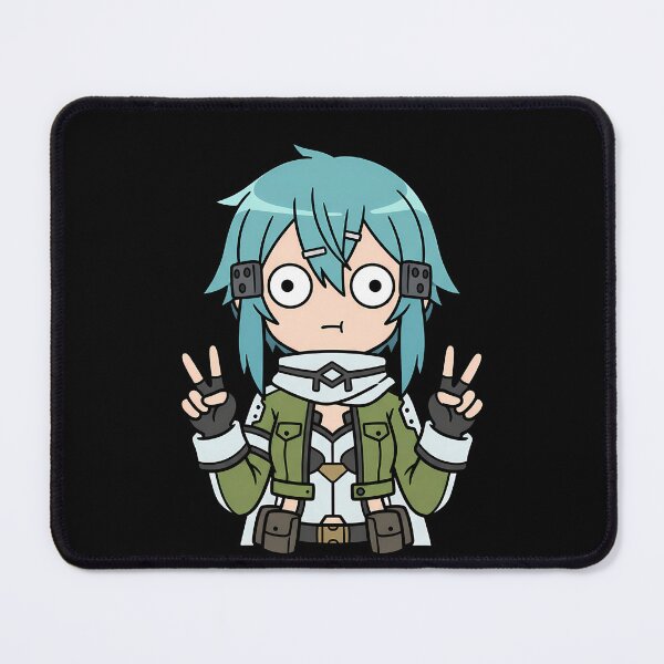 Item preview, Sinon Sword Art Online Chibi Green Outfit Peace Pose designed and sold by earlobejerk.