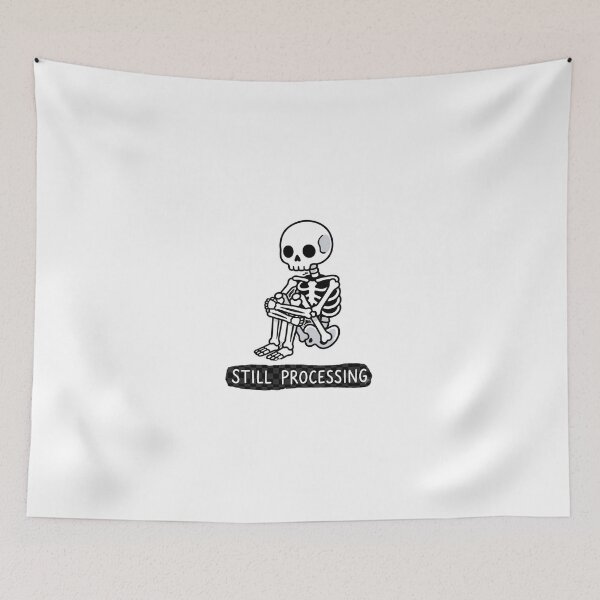 Item preview, Still Processing Sitting Skeleton designed and sold by GoofyShopp.