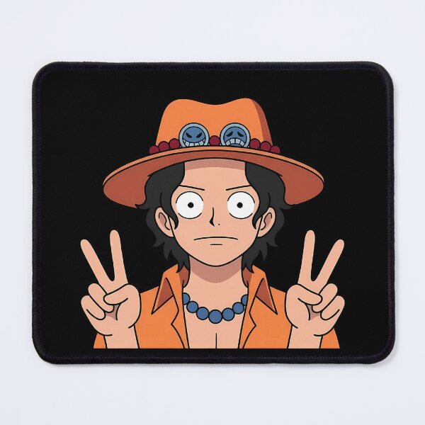 Item preview, Portgas D Ace One Piece Orange Hat Peace Pose designed and sold by earlobejerk.