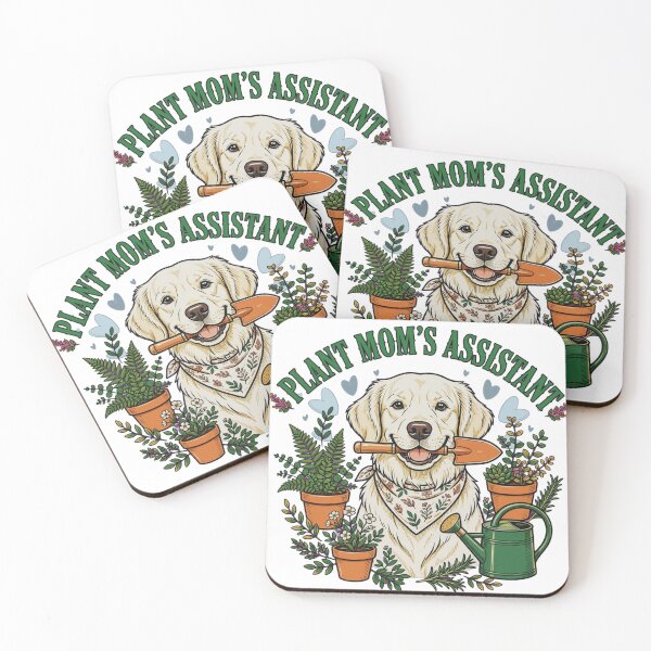 Item preview, Golden Retriever dog, gardening assistant designed and sold by ConElAlma.