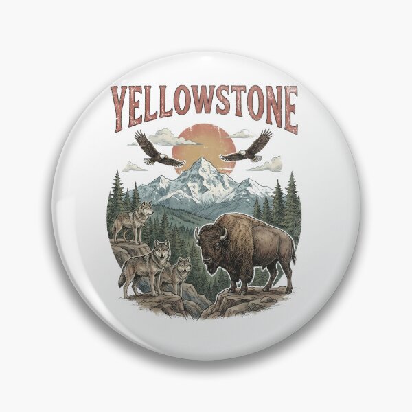 Item preview, Yellowstone Wilderness – Vintage Wildlife Adventure designed and sold by SweetTeezPrints.