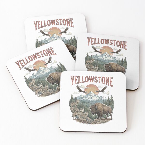 Item preview, Yellowstone Wilderness – Vintage Wildlife Adventure designed and sold by SweetTeezPrints.