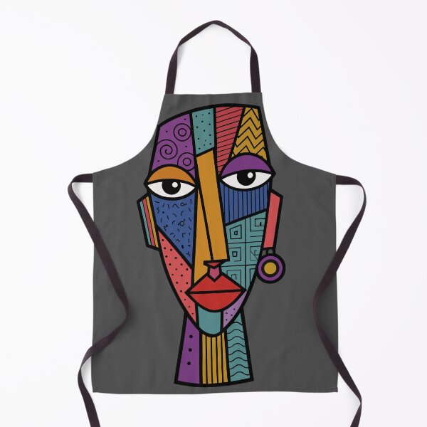 Item preview, Geometric Tribal Mask - Abstract Cubist Portrait Art designed and sold by MTacher.