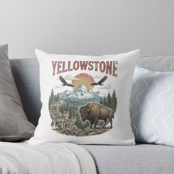 Item preview, Yellowstone Wilderness – Vintage Wildlife Adventure designed and sold by SweetTeezPrints.