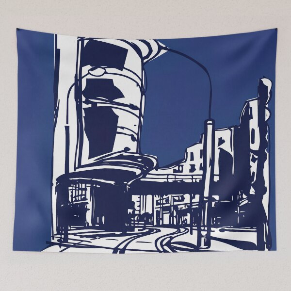 Item preview, Coventry, city - Blue Abstract Art designed and sold by shadow-bloom.
