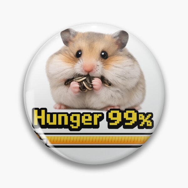 Item preview, Hamster Hunger 99% Game UI Cute Realistic Animal Design designed and sold by ArtPrintPov.