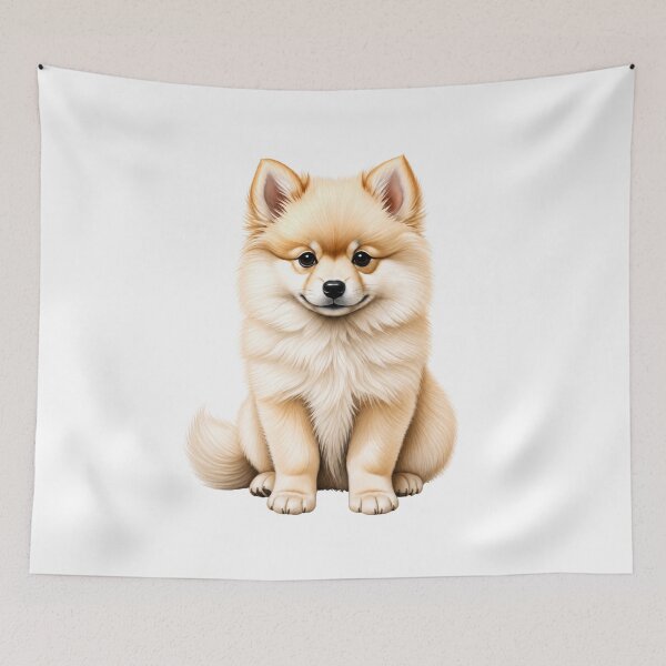 Item preview, Cream Teddy Bear Pomeranian Puppy designed and sold by SabraDD.