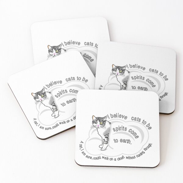 Item preview, Spirits Come to Earth Memorial Cat Quote designed and sold by YourSweetJourney.