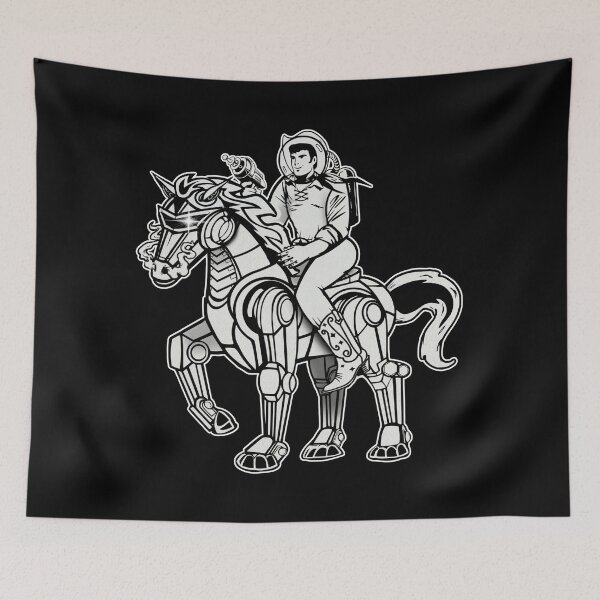 Item preview, Space Cowboy Rides Solo (BW) designed and sold by SparklefilthStudios.