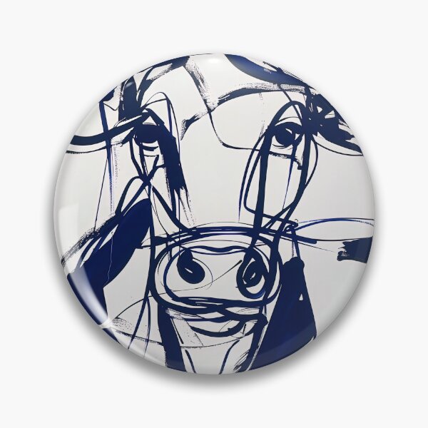Item preview, cow - Blue Abstract Art designed and sold by shadow-bloom.