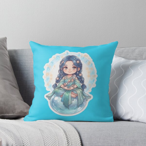 Item preview, Meditating Sea Maiden With Glowing Pearl Chibi Art designed and sold by Azurart2.