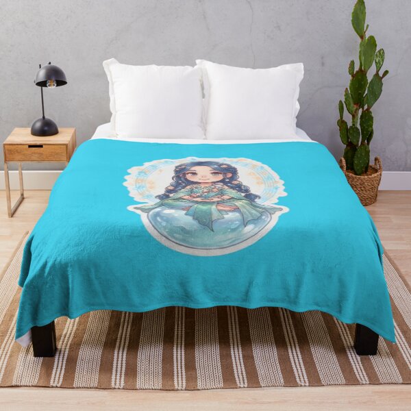 Item preview, Meditating Sea Maiden With Glowing Pearl Chibi Art designed and sold by Azurart2.