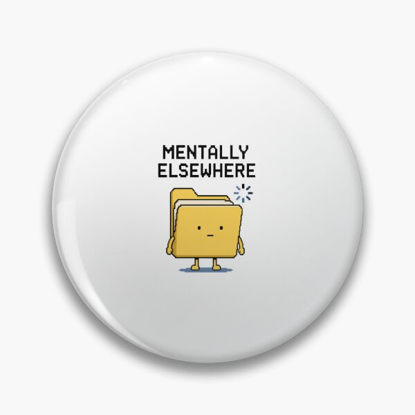 Item preview, Mentally Elsewhere Retro Computer Folder designed and sold by GoofyShopp.