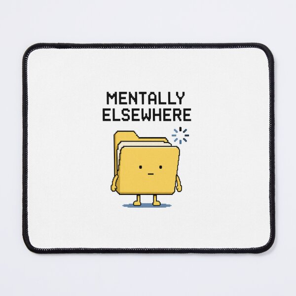 Item preview, Mentally Elsewhere Retro Computer Folder designed and sold by GoofyShopp.