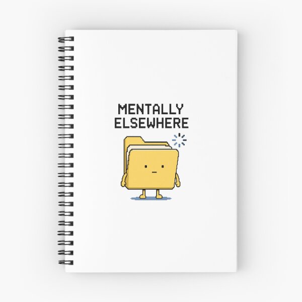 Item preview, Mentally Elsewhere Retro Computer Folder designed and sold by GoofyShopp.