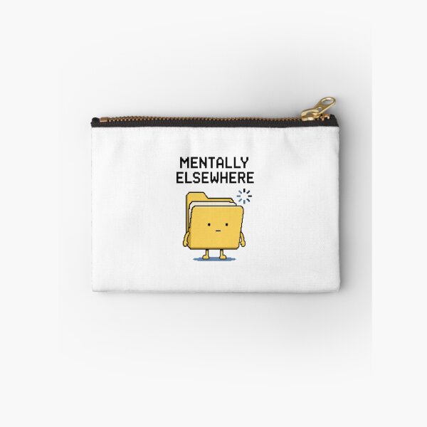 Item preview, Mentally Elsewhere Retro Computer Folder designed and sold by GoofyShopp.
