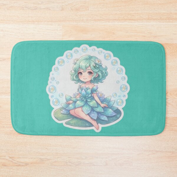Item preview, Magical girl adorned with lotus flowers and bubbles designed and sold by Azurart2.