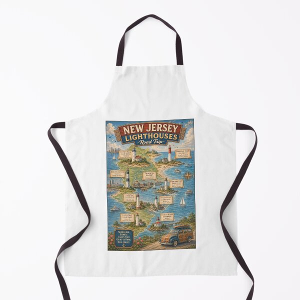Item preview, New Jersey Lighthouses Road Trip Poster designed and sold by Halifaxartguy.