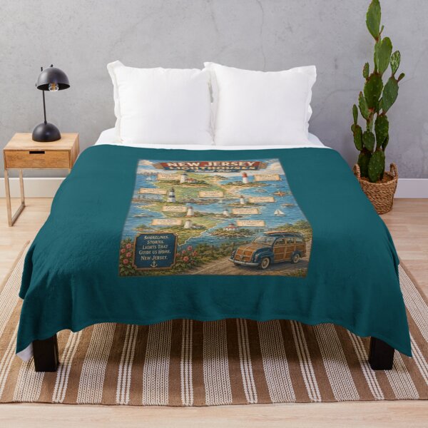 Item preview, New Jersey Lighthouses Road Trip Poster designed and sold by Halifaxartguy.