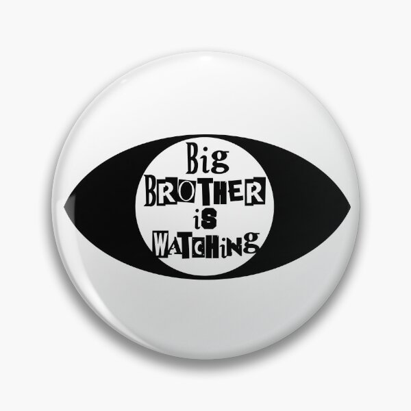 Item preview, big brother is watching sticker/pin ~ 1984 orwell designed and sold by jack-of-spades.