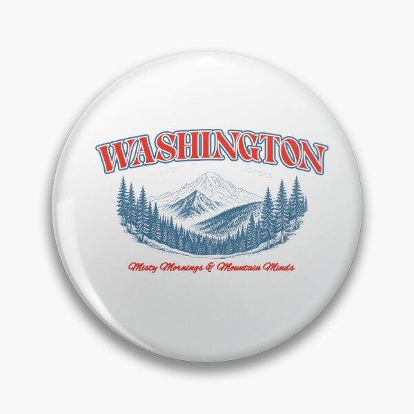 Item preview, Washington Vintage Mountain Landscape designed and sold by SweetTeezPrints.