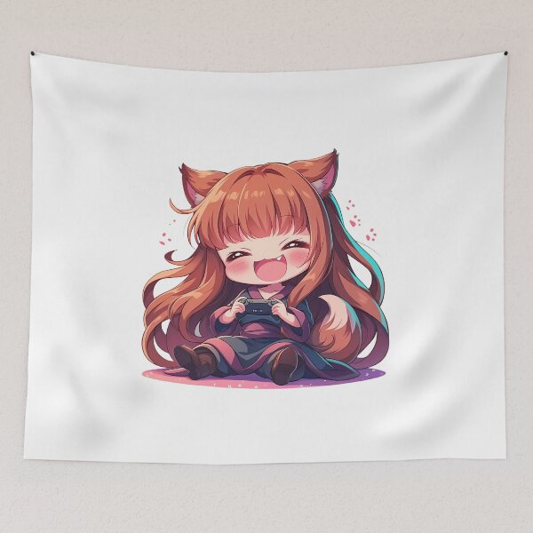 Item preview, Holo Spice and Wolf Chibi Gaming Wolf Girl Joy designed and sold by juniorcastros.