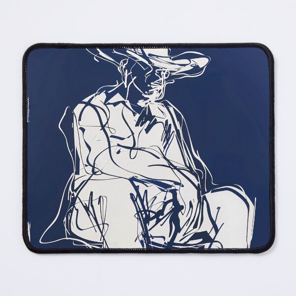 Item preview, Cowboy - Blue Abstract Art designed and sold by shadow-bloom.