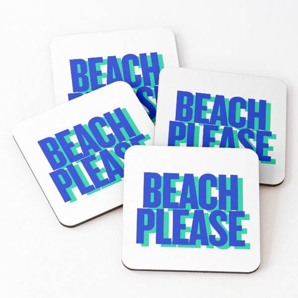 Item preview, Beach Please Vibrant Typography Design designed and sold by VibranPalette.