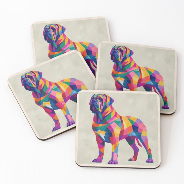 Item preview, Colorful Bullmastiff puppy dog designed and sold by MendaciousMina.